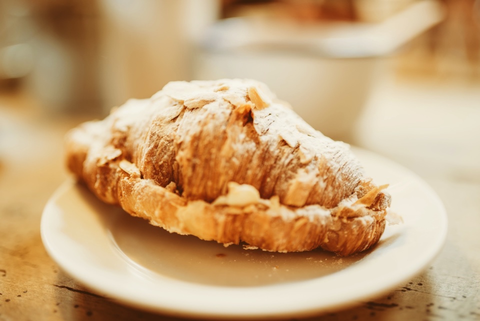 flaky almond croissant monmouth coffee